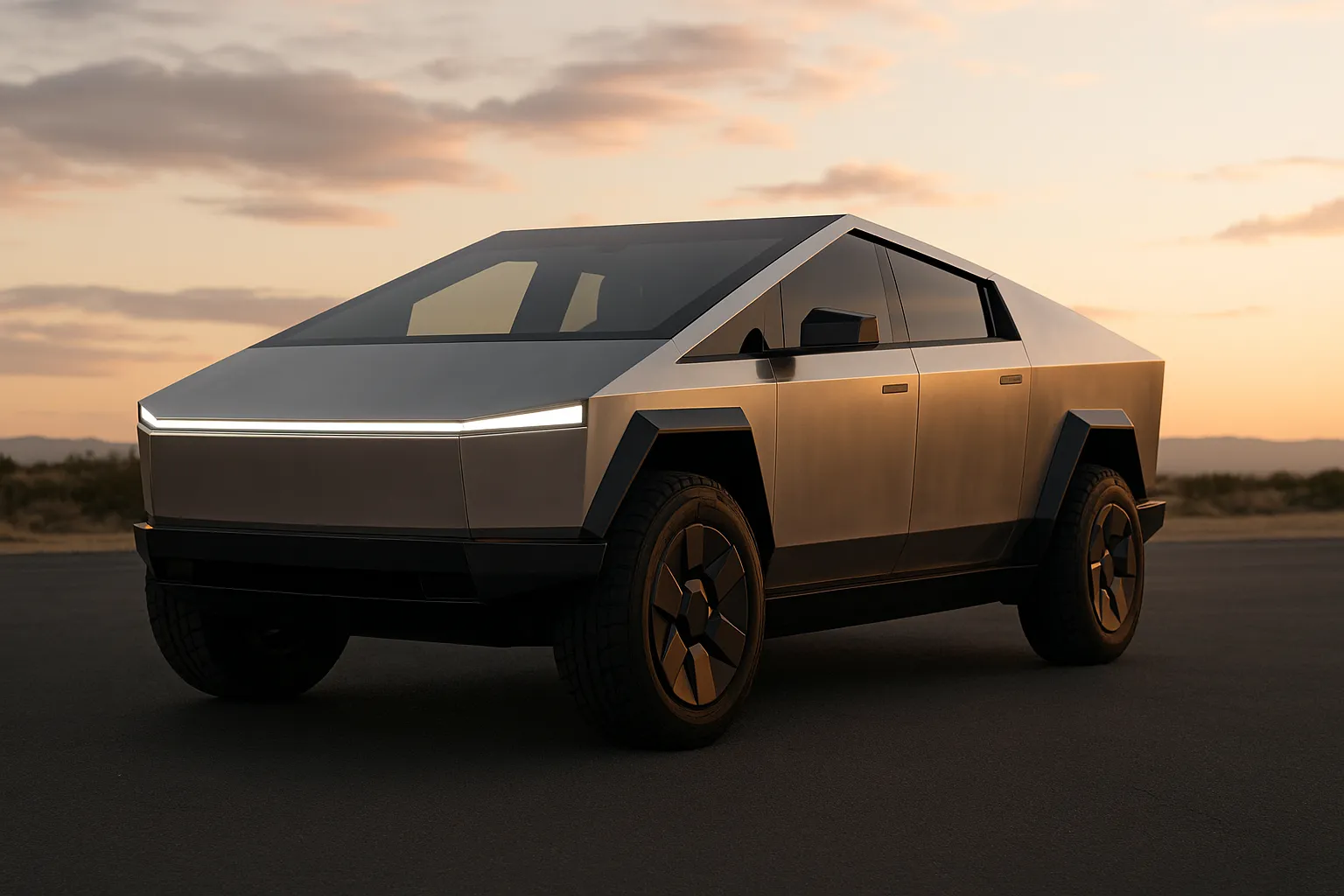 Tesla Cybertruck at Sunset – Aussie Roads Ready